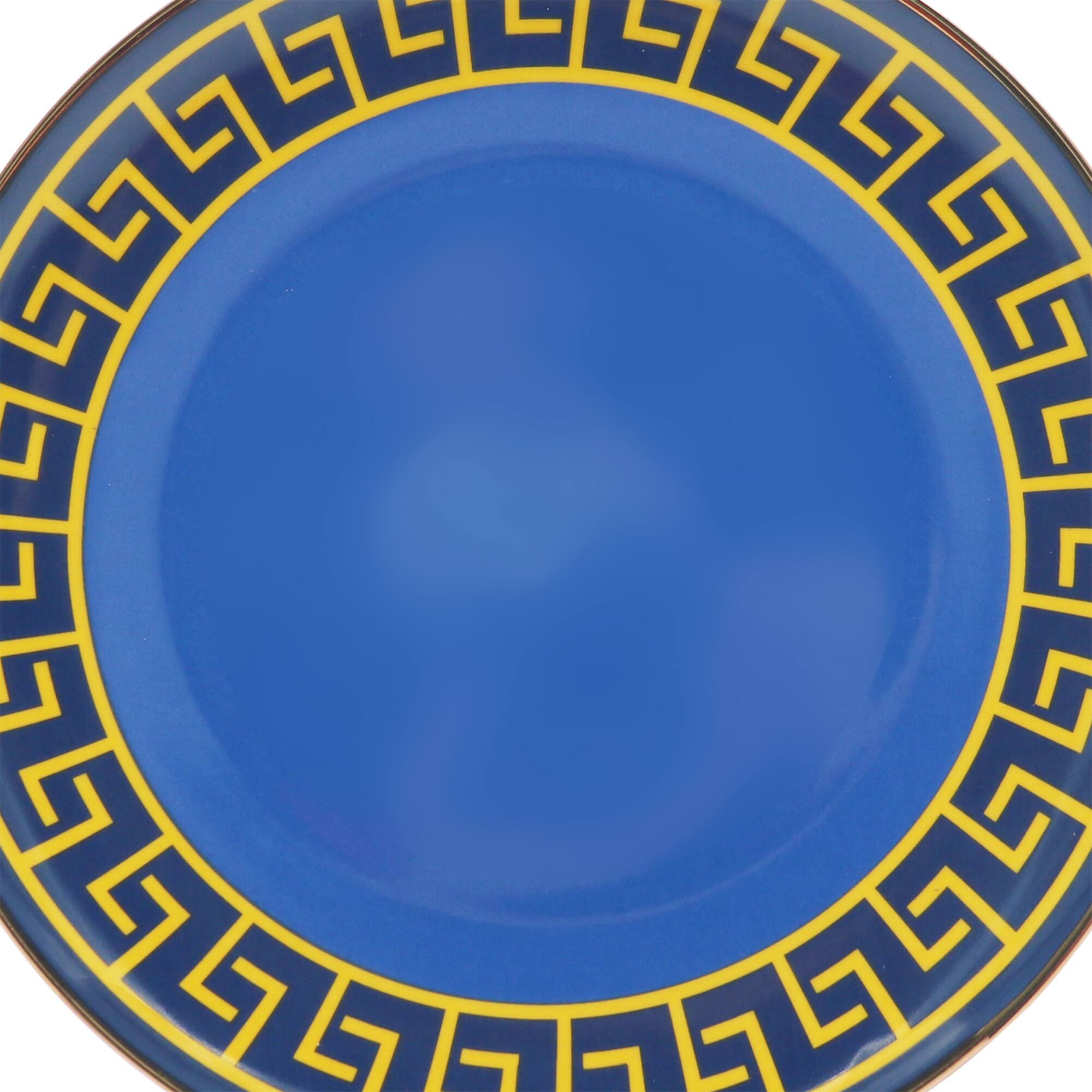 Jonathan Adler x Michaels 8" Blue & Gold Labyrinth Ceramic Plate